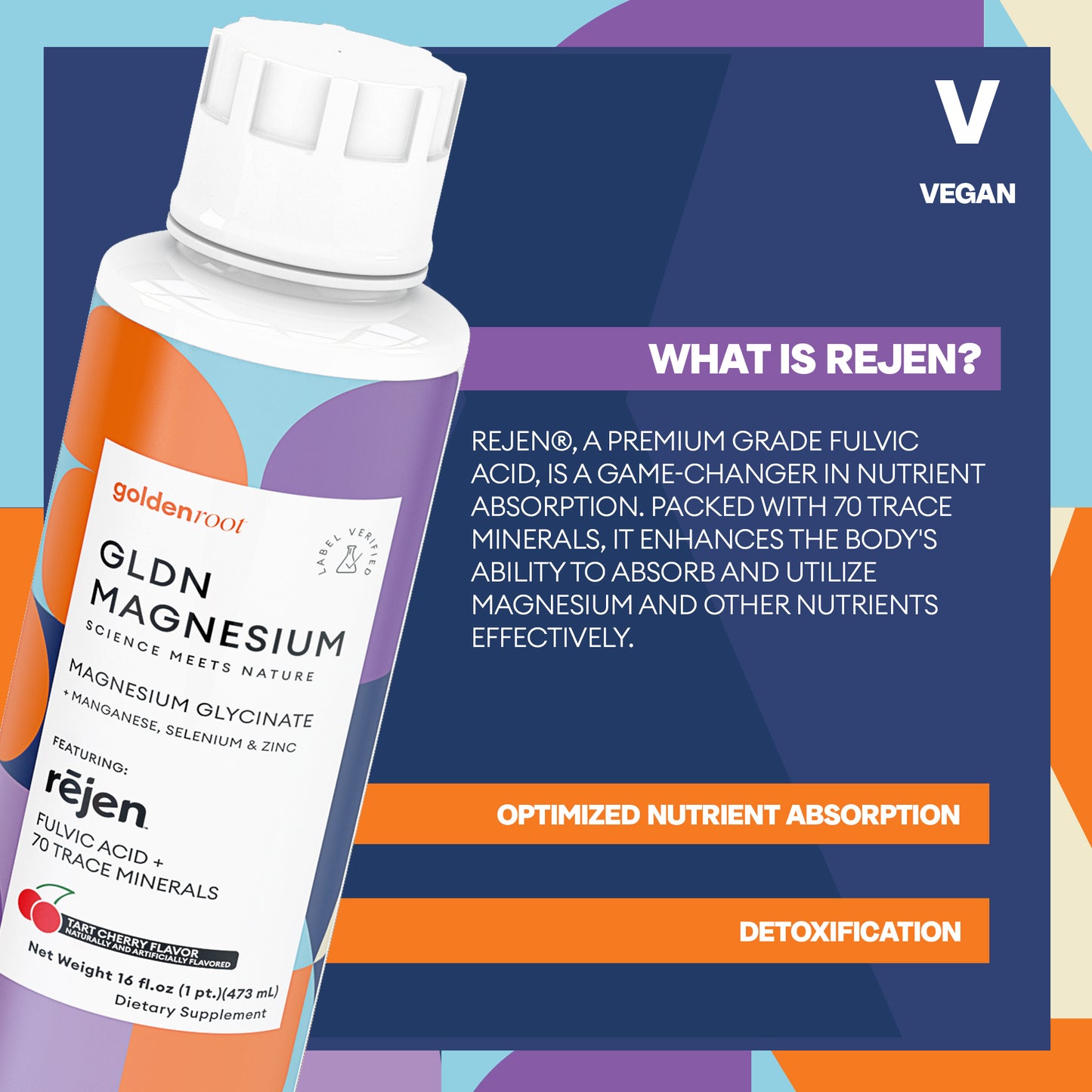 GLDN Magnesium - Cortisol and Sleep Support with Rejen Fulvic Acid
